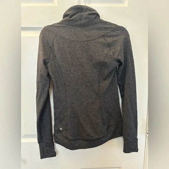 Lululemon Think Fast Pullover Heathered Herringbone Black Size 6 - Picture 3 of 5